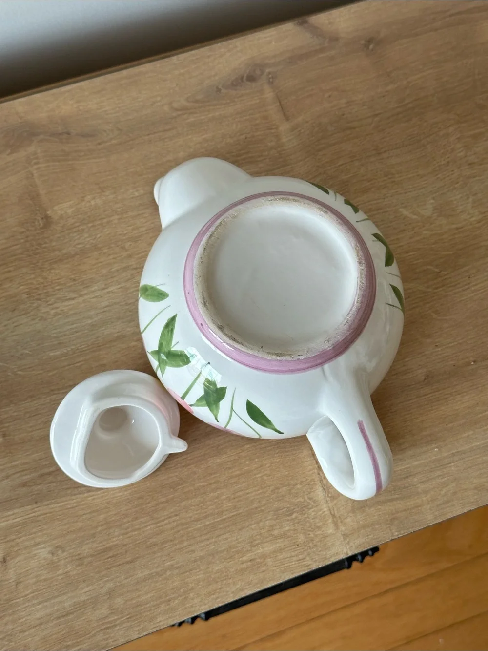Vintage Cottagecore Hand-Painted Tulip Teapot